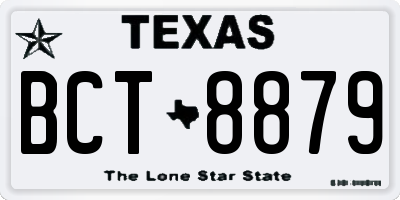 TX license plate BCT8879