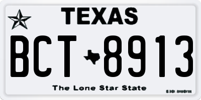 TX license plate BCT8913