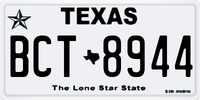 TX license plate BCT8944