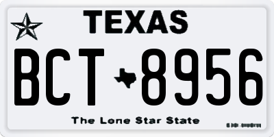 TX license plate BCT8956