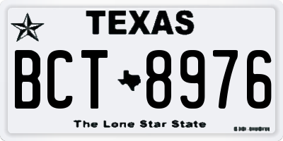 TX license plate BCT8976