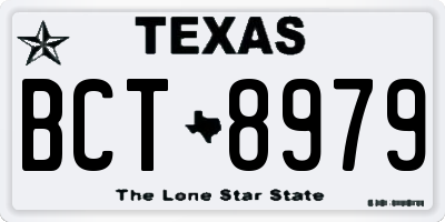 TX license plate BCT8979