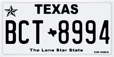 TX license plate BCT8994