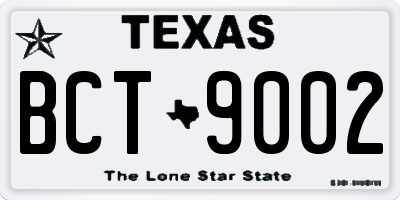 TX license plate BCT9002