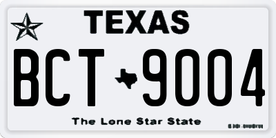 TX license plate BCT9004