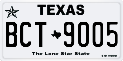 TX license plate BCT9005