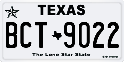 TX license plate BCT9022