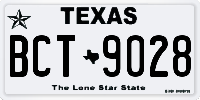 TX license plate BCT9028