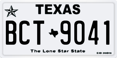 TX license plate BCT9041