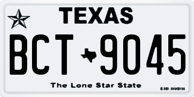 TX license plate BCT9045