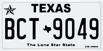 TX license plate BCT9049