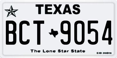TX license plate BCT9054