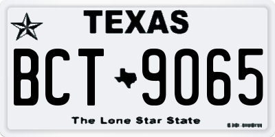 TX license plate BCT9065