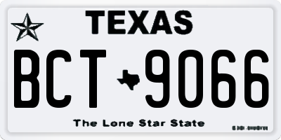 TX license plate BCT9066