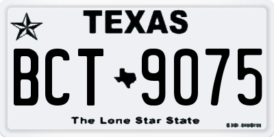 TX license plate BCT9075
