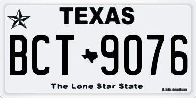 TX license plate BCT9076