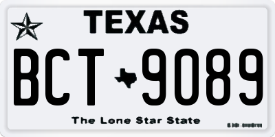 TX license plate BCT9089