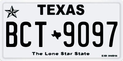 TX license plate BCT9097
