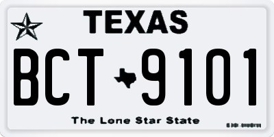 TX license plate BCT9101