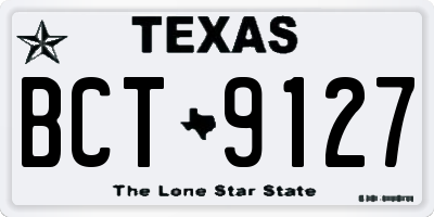 TX license plate BCT9127