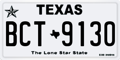 TX license plate BCT9130
