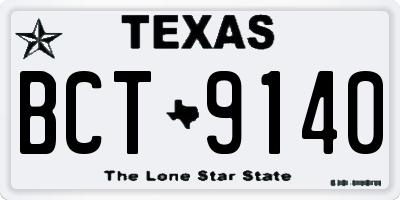 TX license plate BCT9140