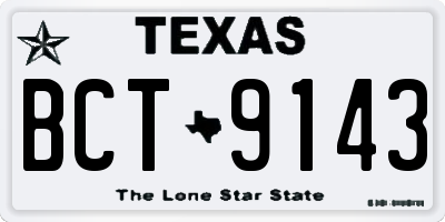 TX license plate BCT9143