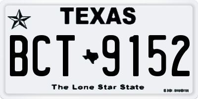 TX license plate BCT9152