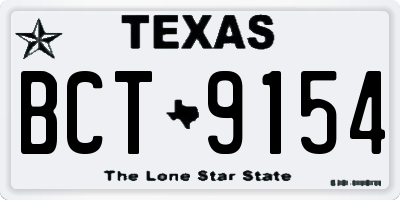TX license plate BCT9154