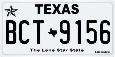 TX license plate BCT9156