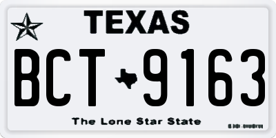 TX license plate BCT9163