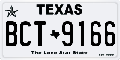 TX license plate BCT9166