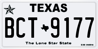 TX license plate BCT9177