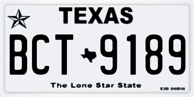 TX license plate BCT9189