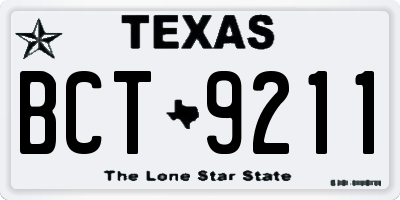 TX license plate BCT9211