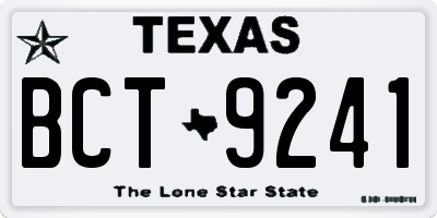 TX license plate BCT9241