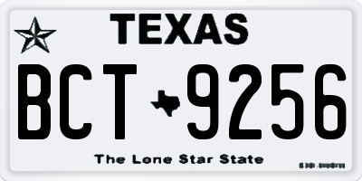 TX license plate BCT9256