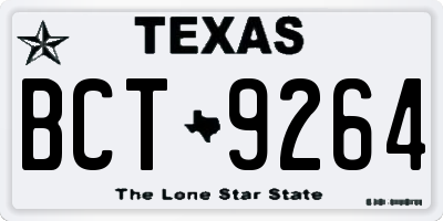 TX license plate BCT9264