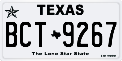 TX license plate BCT9267
