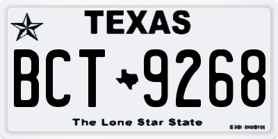 TX license plate BCT9268