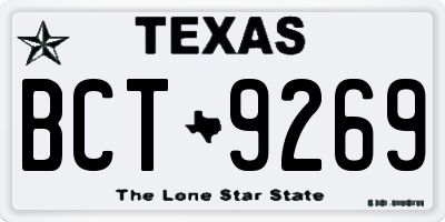 TX license plate BCT9269