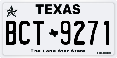 TX license plate BCT9271