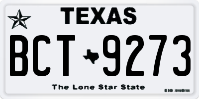 TX license plate BCT9273