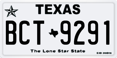 TX license plate BCT9291