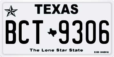 TX license plate BCT9306
