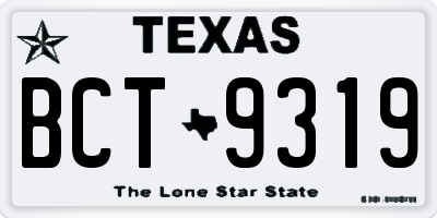 TX license plate BCT9319