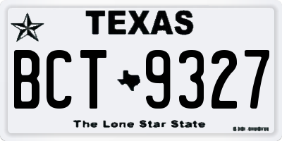 TX license plate BCT9327
