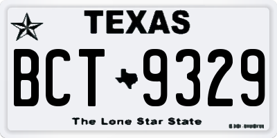 TX license plate BCT9329