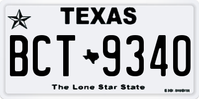TX license plate BCT9340