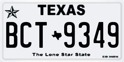 TX license plate BCT9349